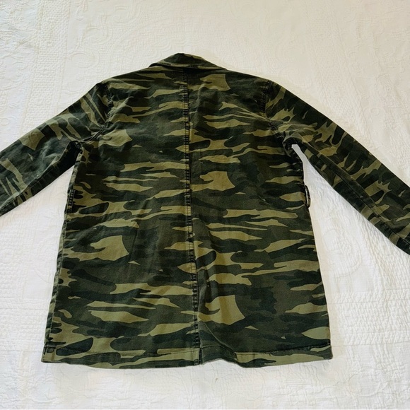 Lucky Brand Green Camo Trench Jacket Size Extra Small - Picture 2 of 11
